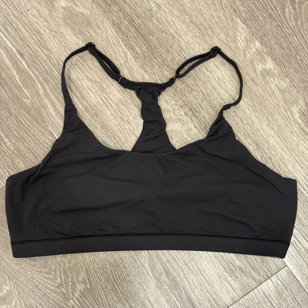 SKIMS Fits Everybody Scoop Bralette Onyx Black XL Adjustable Straps Pullover - Picture 3 of 10